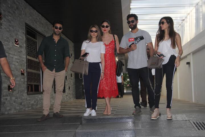 Kareena with her cousins Riddhima, Aadar, Armaan and friends on lunch outing at Hakkasan (Pic: Manav Manglani)