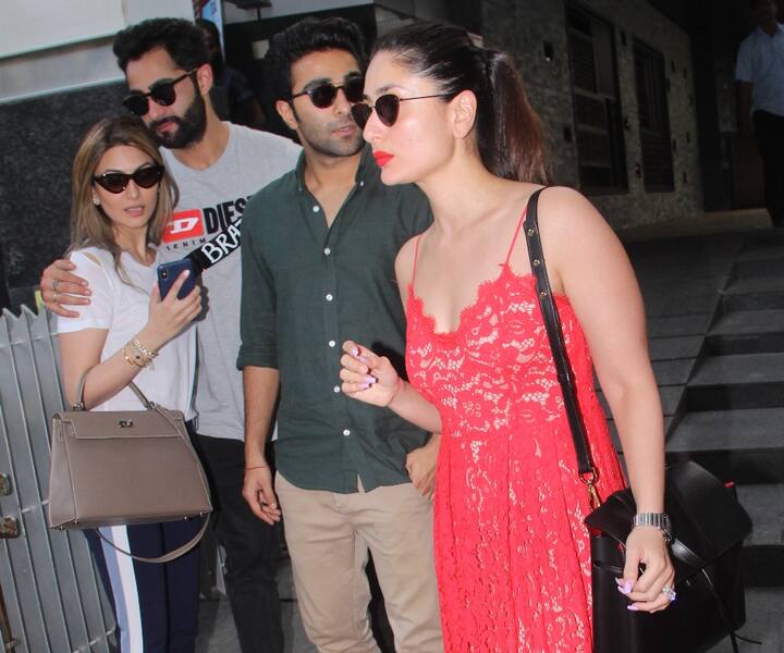Kareena with her cousins Riddhima, Aadar, Armaan and friends on lunch outing at Hakkasan (Pic: Manav Manglani)