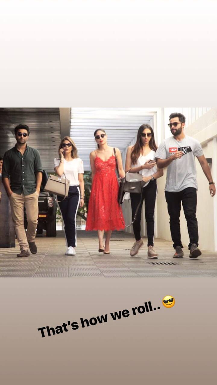 Aadar Jain also shared one of these clicked by paps and captions it 