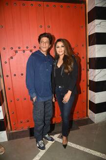 PICS: SRK with wife Gauri snapped at launch of a restaurant designed by her!