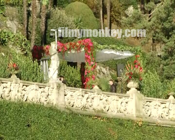 Here's a look at the mandap set up ahead of the sindhi wedding of DeepVeer. Red roses are said to be used for the same.