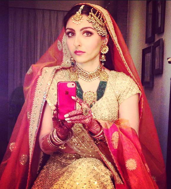 Soha had shared her royal bridal look with the caption, ''My last selfie as a single lady!!''.