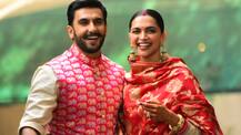 PICS: Newlyweds Ranveer Singh & Deepika Padukone reach home for Griha Pravesh!