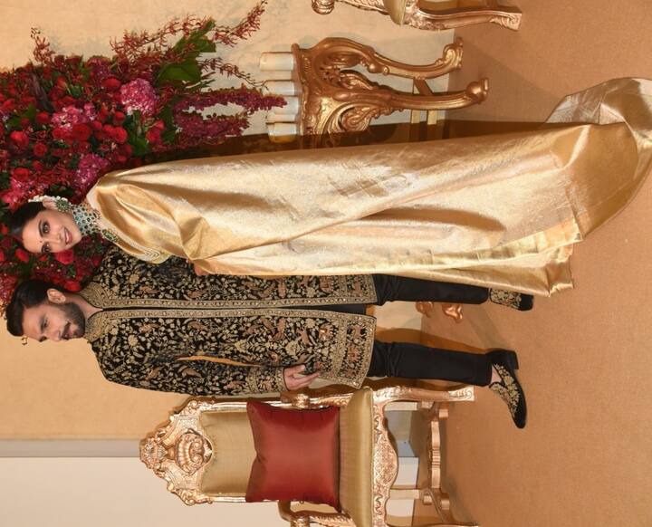 The two posed for the cameras upon their arrival at the function in The Leela hote, looking stunning together.
