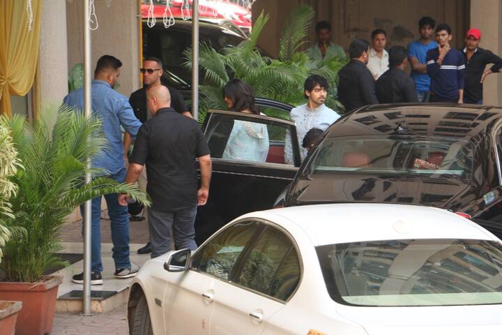 While bride-to-be Priyanka was wearing a light blue salwar-kurta, her would be brother-in-law Joe Jonas was also twinning in the same shade, going desi for occasion.