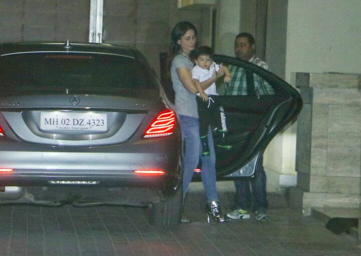 Kareena Kapoor Khan showed up with her little munchkin Taimur Ali Khan who was interested in paps clicking him from distance, like always.
