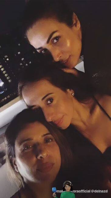 Malaika with friends Mallika and Delnaz.