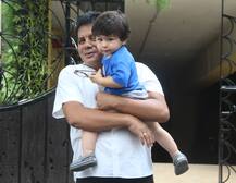 IN PICS: A playful Taimur Ali Khan & his cousin Inaaya snapped outside their home!