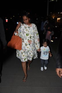 IN PICS: Salman Khan's sister Arpita Khan clicked with her CUTE son Ahil Sharma post DINNER!