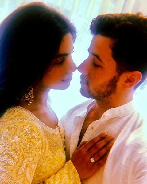 Much-in-love couple Priyanka Chopra and beau Nick Jonas finally made it official with a Roka ceremony which was held yesterday (18th August) in Mumbai. (Photo: Instagram)