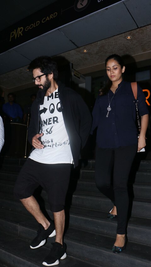 In Pics Doting Hubby Shahid Kapoor Takes His Pregnant Wife Mira Rajput Out For A Movie Date As