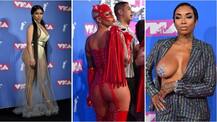 IN PICS: These Hollywood CELEBS left little to imagination in their semi-naked & BOLD AVATAR on the RED CARPET of MTV VMA Awards 2018!