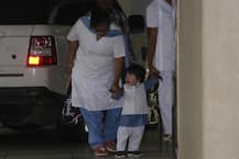 IN PICS: Saif-Kareena's BABY BOY Taimur Ali Khan looks every inch of a NAWAB in blue & white pajama kurta set on Raksha Bandhan!