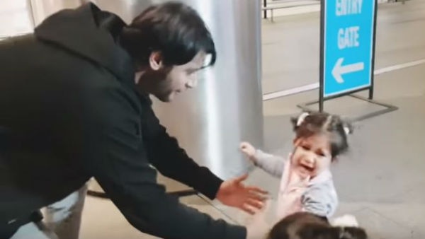 WATCH: TV actor Karanvir Bohra's 1-year-old TWIN daughter Bella CRIES on seeing her dad after long time & their EMOTIONAL reunion at the airport will melt your hearts! WATCH: TV actor Karanvir Bohra's 1-year-old TWIN daughter Bella CRIES on seeing her dad after long time & their EMOTIONAL reunion at the airport will melt your hearts!