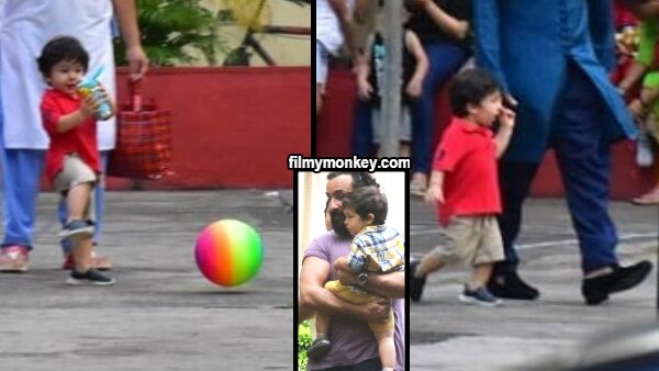 Taimur Ali Khan plays football with Dad Saif Ali Khan at Bandra, Mumbai! PICS go VIRAL! Taimur Ali Khan plays football with Dad Saif Ali Khan at Bandra, Mumbai! PICS go VIRAL!