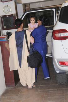 PICS: Soha Ali Khan's daughter Inaaya visits aunt Kareena's house!