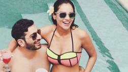 POPULAR TV actress poses in BIKINI with husband during their romantic pool breakfast in Bali!