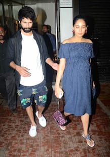 PICS: Doting hubby Shahid Kapoor escorts his Pregnant wife Mira Rajput to their car post dinner date!