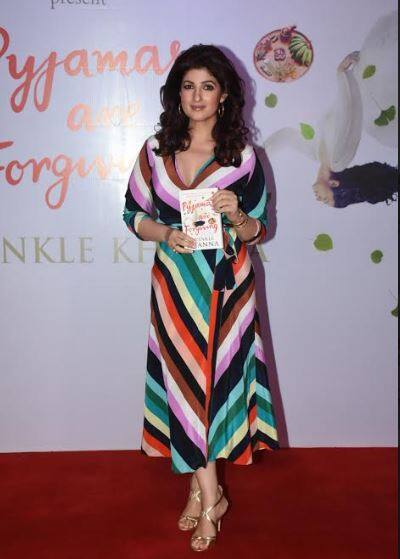 Bollywood actress Twinkle Khanna launched her third book- 'Pyjamas Are Forgiving' on Friday (September 7) in Mumbai. The ‘Mela’ actress has earlier launched two books- ‘Mrs Funnybones’ and ‘The Legend Of Lakshmi Prasad’. Several Bollywood celebs including hubby Akshay Kumar, Ranveer Singh, Karan Johar, PadMan director R Balki were present at the event to support Twinkle.