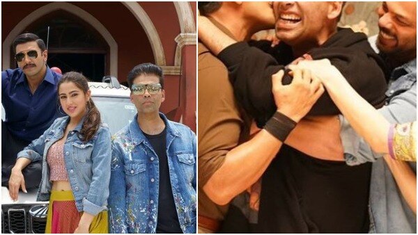 Ranveer Singh-Sara Ali Khan welcome Karan Johar with kiss & hug on Simmba's set (SEE PIC) Ranveer Singh-Sara Ali Khan welcome Karan Johar with kiss & hug on Simmba's set (SEE PIC)