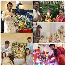 Ganesh Chaturthi 2018: TV stars welcome 'bappa' home; pose with their Ganpati idol!