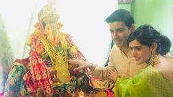 Ganesh Chaturthi 2018: Recently-married Gautam Rode & Pankhuri Awasthy welcome 'bappa' home; seek his blessings!