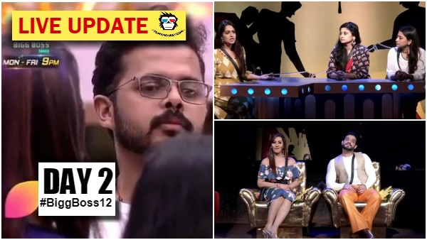 Bigg Boss 12 Day 2 HIGHLIGHTS: Sreesanth THREATENS to leave the show; Khan sisters create DRAMA; Shilpa-Karan turn moderators Bigg Boss 12 Day 2 HIGHLIGHTS: Sreesanth THREATENS to leave the show; Khan sisters create DRAMA; Shilpa-Karan turn moderators