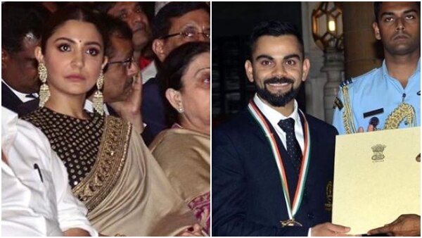 WATCH: Anushka Sharma cheers for hubby Virat Kohli as he receives Khel Ratna Award WATCH: Anushka Sharma cheers for hubby Virat Kohli as he receives Khel Ratna Award