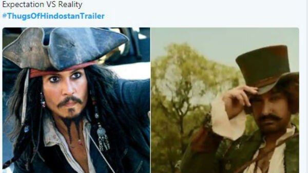 Thugs Of Hindostan Trailer: Twitterati MOCKS Amitabh Bachchan, Aamir Khan starrer calling it desi Pirates of Caribbean! Thugs Of Hindostan Trailer: Twitterati MOCKS Amitabh Bachchan, Aamir Khan starrer calling it desi Pirates of Caribbean!