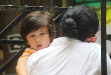 IN PICS: Saif-Kareena's BABY SON Taimur Ali Khan looks curious as he waves bye to PAPARAZZI