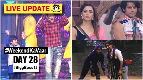 Bigg Boss 12 Weekend Ka Vaar Day 28 HIGHLIGHTS: Neha Pendse get EVICTED; Surbhi BEATS Dipika in Sultani Akhada Bigg Boss 12 Weekend Ka Vaar Day 28 HIGHLIGHTS: Neha Pendse get EVICTED; Surbhi BEATS Dipika in Sultani Akhada