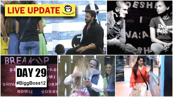 Bigg Boss 12 Day 29 HIGHLIGHTS: Sreesanth-Anup Jalota RE-ENTER, target Dipika; Jodis BREAK-UP, Six contestants NOMINATED Bigg Boss 12 Day 29 HIGHLIGHTS: Sreesanth-Anup Jalota RE-ENTER, target Dipika; Jodis BREAK-UP, Six contestants NOMINATED