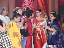 Durja Puja 2018: IN PICS- Kajol, Varun Dhawan, Jaya Bachchan, Aamir Khan's wife Kiran & son Azad Rao Khan visit Pandal on Mahanavmi!