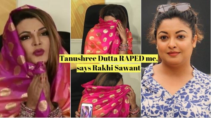 SHOCKING! Rakhi Sawant claims Tanushree Dutta is a LESBIAN; 'she touched my private parts and raped me'! INSIDE VIDEO SHOCKING! Rakhi Sawant claims Tanushree Dutta is a LESBIAN; 'she touched my private parts and raped me'! INSIDE VIDEO