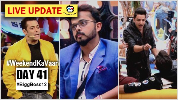 Bigg Boss 12 Weekend Ka Vaar Day 41 HIGHLIGHTS: Salman Khan GRILLS Sreesanth; Reprimands him for his behaviour, Rohit Suchanti LOSES his cool Bigg Boss 12 Weekend Ka Vaar Day 41 HIGHLIGHTS: Salman Khan GRILLS Sreesanth; Reprimands him for his behaviour, Rohit Suchanti LOSES his cool