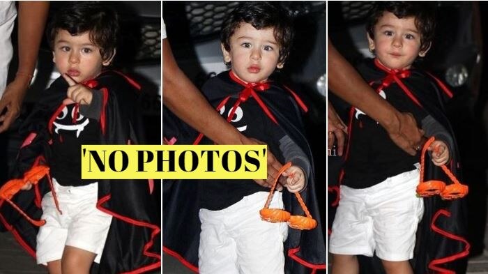 AWWW! Baby Taimur Ali Khan says NO to media persons for clicking him after Halloween party[WATCH VIDEO] AWWW! Baby Taimur Ali Khan says NO to media persons for clicking him after Halloween party[WATCH VIDEO]