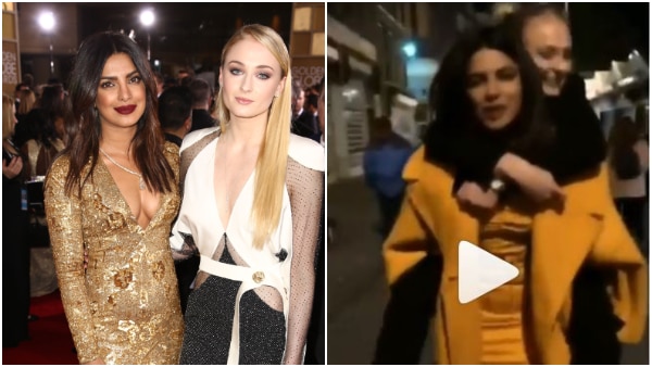 Priyanka Chopra gives a piggyback ride to Sophie Turner as they celebrate her bachelorette party together (VIDEO INSIDE) Priyanka Chopra gives a piggyback ride to Sophie Turner as they celebrate her bachelorette party together (VIDEO INSIDE)