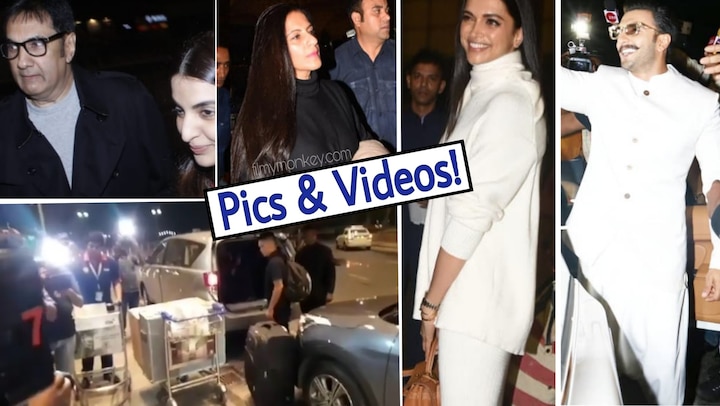 DeepVeer Wedding: Deepika-Ranveer fly off to Italy with family; Spotted at airport with latter's Dad, Mom and Sis! DeepVeer Wedding: Deepika-Ranveer fly off to Italy with family; Spotted at airport with latter's Dad, Mom and Sis!