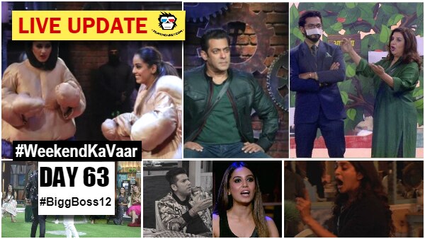 Bigg Boss 12 Weekend Ka Vaar Day 63 HIGHLIGHTS:  Dipika LASHES out at Romil-Srishty; No EVICTION, Jasleen BEATS Srishty in Sultani Akhada Bigg Boss 12 Weekend Ka Vaar Day 63 HIGHLIGHTS:  Dipika LASHES out at Romil-Srishty; No EVICTION, Jasleen BEATS Srishty in Sultani Akhada