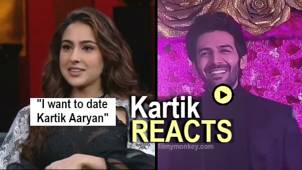 Watch: Kartik Aaryan REACTS to Sara Ali Khan's DATING comment on him from 'Koffee With Karan 6' Watch: Kartik Aaryan REACTS to Sara Ali Khan's DATING comment on him from 'Koffee With Karan 6'