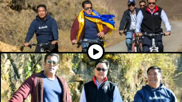 Salman Khan goes cycling with Kiren Rijiju in Arunachal Pradesh; WATCH VIDEO! Salman Khan goes cycling with Kiren Rijiju in Arunachal Pradesh; WATCH VIDEO!