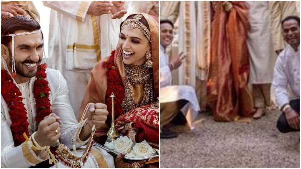 Deepika-Ranveer Konkani wedding UNSEEN Picture: DeepVeer are all smiles as they strike a pose with catering team (SEE PIC) Deepika-Ranveer Konkani wedding UNSEEN Picture: DeepVeer are all smiles as they strike a pose with catering team (SEE PIC)