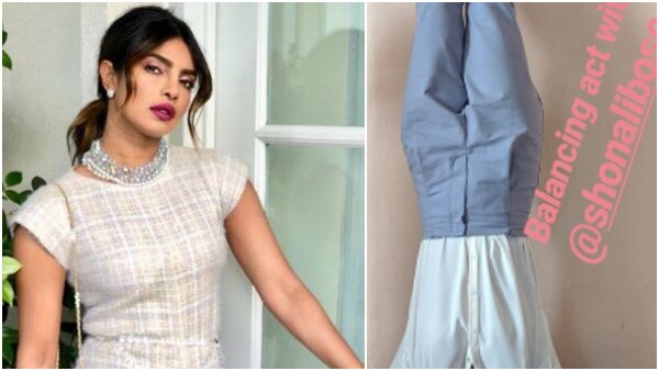 Ahead of her wedding with Nick Jonas, Priyanka Chopra gives fitness goals with her Headstand act on sets of ‘The Sky is Pink’ (SEE PICS) Ahead of her wedding with Nick Jonas, Priyanka Chopra gives fitness goals with her Headstand act on sets of ‘The Sky is Pink’ (SEE PICS)