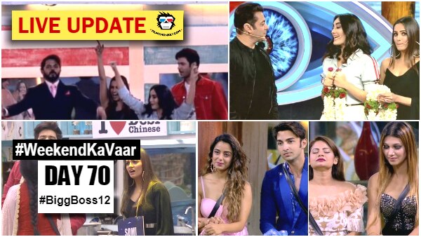 Bigg Boss 12 Weekend Ka Vaar Day 70 HIGHLIGHTS: Srishty Rode gets EVICTED; Romil BEATS Surbhi in Sultani Akhada Bigg Boss 12 Weekend Ka Vaar Day 70 HIGHLIGHTS: Srishty Rode gets EVICTED; Romil BEATS Surbhi in Sultani Akhada