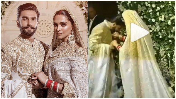 'Kiss of Love': Ranveer kisses wife Deepika in the most ROMANTIC way at their wedding reception (WATCH VIDEO) 'Kiss of Love': Ranveer kisses wife Deepika in the most ROMANTIC way at their wedding reception (WATCH VIDEO)