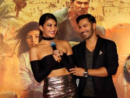 Jacqueline and Varun Dhawan in a fun moment