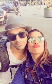 The couple is having a great time in Barcelone. Earlier they attended IIFA 2016. This was Karan Singh Grover's first visit to IIFA.