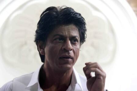 Bollywood actor Shahrukh Khan interacts with media on occasion of Eid al-Fitr celebrations at his residence Mannat, in Mumbai, India on July 7, 2016. (Pravin Utturkar/SOLARIS IMAGES)