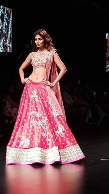 PHOTO GALLERY: Shilpa Shetty looks ethereal as she walks the ramp for Anushree Reddy at the Lakme Fashion Week