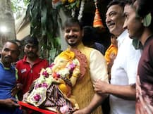PHOTOS: Vivek Oberoi with wife Priyanka Alva & children Vivaan Veer & Ameyaa Nirvana bid farewell to ‘Bappa’
